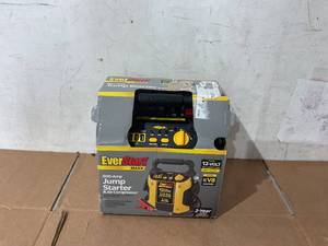 lot 226 image: Ever Start 800 Peak Amp Jump Starter w 120 PSI Compressor, pivoting LED light, 3X USB ports