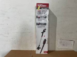 lot 227 image: Hyper Tough 20V Max Cordless Combo Kit, 10 String Trimmer & 130Mph Sweeper