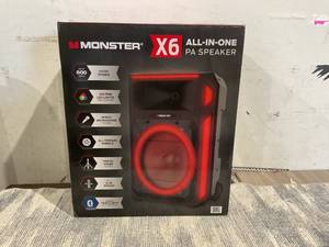 lot 52 image: Monster X6 All-in-One PA Bluetooth Speaker System  600W of Power, 15 Subwoofer