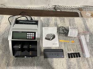 lot 150 image: Ponnor Money Counter Machine with Value Bill Count, Cash Counting Machine for Dollar