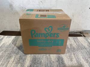 lot 161 image: Pampers Baby Dry Diapers Size 1, 252 Count