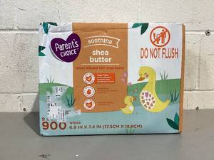 lot 404 image: Parents Choice Shea Butter Baby Wipes, 900 Count