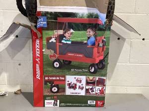 lot 415 image: Radio Flyer, 3-in-1 All-Terrain EZ Fold Wagon with Canopy