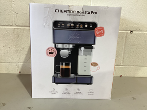 lot 457 image: Chefman Espresso Machine w Milk Frother, 20 Bar Pump, Digital Display