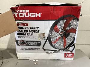 lot 458 image: Hyper Tough New 20 High Velocity Sealed Motor Drum Fan