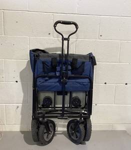 lot 478 image: Mac Sports Heavy Duty Steel Frame Collapsible Folding 150 Pound Capacity Outdoor Garden Utility Wagon Yard Cart