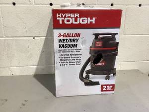 lot 485 image: Hyper Tough 3 Gallon Wet Dry Vacuum