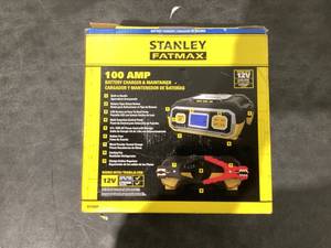 lot 588 image: Stanley FatMax BC100BF 100 Amp Battery Charger & Maintainer For Lead Acid & Lithium Batteries New
