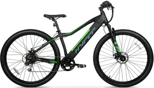 lot 77 image: Hyper Bicycles 29 36V Electric Mountain Bike for Adults, Pedal-Assist, 250W E-Bike Motor, Black, No Keys, No Charger-Tested Works As Intended