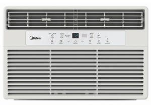 lot 83 image: Midea 8,000 BTU 115V Smart Window Air Conditioner with Comfort Sense Remote, up to 350 Sq. ft., White, MAW08S1DWWT, New