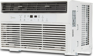lot 90 image: Midea 8,000 BTU 115V Smart Window Air Conditioner with Comfort Sense Remote, up to 350 Sq. ft., White, MAW08S1DWWT, New