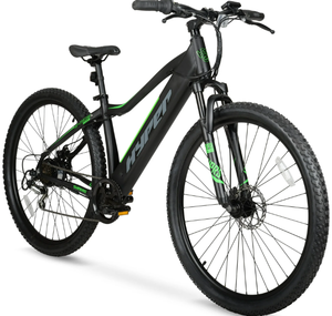 lot 100 image: Hyper Bicycles 29 36V Electric Mountain Bike for Adults, Pedal-Assist, 250W E-Bike Motor, Black, No Keys, No Charger-Tested Works As Intended