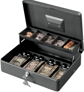 lot 591 image: SentrySafe Deluxe Cash Box, DCB-12, Cash Safe