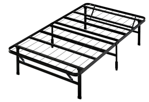 lot 44 image: TwinTwin XL Zinus 14 Black Metal SmartBase Tool-Free Assembly Mattress Foundation