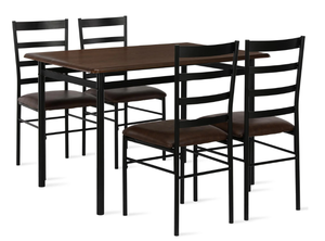 lot 46 image: 5PCS Mainstays Wood & Metal Dining Room Set