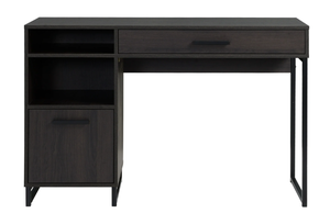 lot 49 image: Mainstays Wood & Metal Writing Desk with 1 Drawer and 1 Door for Teens Adult