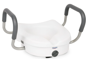 lot 200 image: Equate Raised Toilet Seat With Handles, 5 Seat Riser with Arms, Fits Most Toilets, 350 lb Capacity
