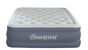 lot 375 image: Queen Size Beautyrest Sensalux 18 Inflatable Air Bed Blow up Mattress with Built-in Pump