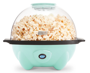 lot 400 image: Dash 4.5 Qt. Stirring Electric Popcorn Popper with Lid for Serving Bowl & Convenient Storage