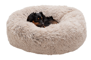 lot 674 image: Pet Napper Taupe Donut Dog Bed