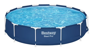 lot 66 image: Coleman Steel Pro Round Metal Frame Above Ground Pool Set