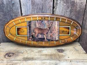 lot 208 image: Beautiful Custom Cribbage Boards - Oval Board