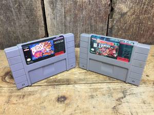 lot 239 image: 2 Nintendo SNES Donkey Kong Country - Bubsy Cartridges