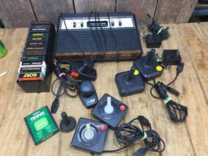 lot 240 image: AtariTele-Games Video Arcade Console - Cables - Games