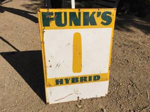 lot 243 image: Vintage Funks Hybrid - Metal Seed Sign