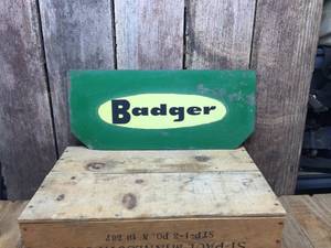 lot 245 image: Vintage Badger Implement PartMetal Sign