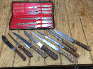 lot 254 image: Variety Vintage Knives - Yorktown - Robeson - Ekcoedge - Others