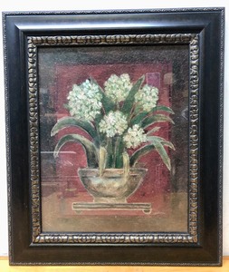 lot 9 image: Framed Signed Original Still Life Floral Painting 