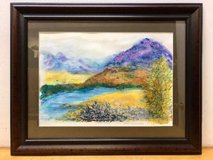 lot 11 image: Very nice Framed Signed Watercolor Montana Landscape Painting - Montana Dream by Caroline Davis