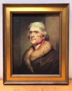 lot 44 image: Framed Canvas Print of Thomas Jefferson by Rembrandt Peale