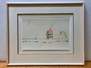 lot 46 image: Framed Signed Native American Original Watercolor & Ink Painting