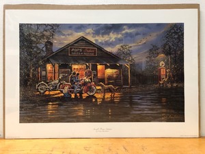 lot 54 image: Unframed Signed Numbered Print by Dave Barnhouse - Small Town Service