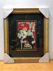 lot 64 image: Ornately Framed Antique Signed Japanese Hand Painted Artwork