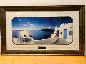 lot 73 image: Large Ornately Framed Greek Patio Photograph by Georges Meis