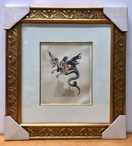 lot 85 image: Beautifully Framed Vintage SALVADOR DALI Artwork - Les Usuriers