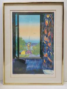 lot 95 image: Framed Signed Numbered Color Lithograph - Morning in Canea by MN Artist Bela Petheo (1934-2017)
