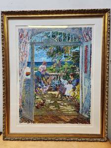 lot 108 image: LARGE Framed Signed Numbered Impressionist Lithograph by Sotiris Corzo