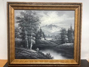 lot 119 image: Framed Signed Original Oil on Canvas Landscape Painting
