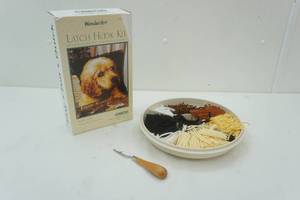 lot 105 image: Latch Hook kit, yellow lab