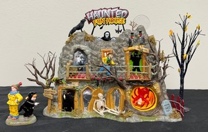 lot 16 image: Department 56 Snow Village Haunted Fun House - SEE NOTE