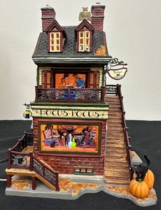 lot 24 image: Dept 56 - Snow Village Halloween Helgas House of Fortunes (2002)