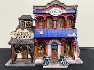 lot 99 image: Lemax Spooky Town Collection Dragons Breath Costume Shop - (2000) - SEE NOTES