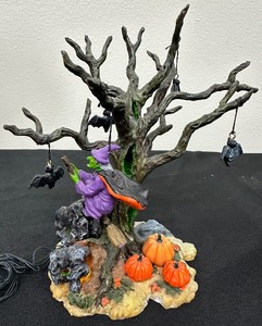 lot 60 image: Lemax Spooky Town Collection Night Flight Poly-Resin Lighted Tree