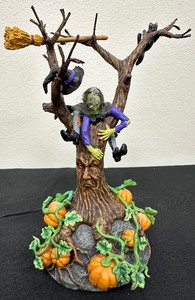 lot 56 image: Dept 56 Halloween Village Accessories Witch Crash - Retired