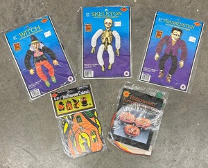 lot 68 image: New Vintage Beislte Pumpkin, Frankenstein, Action Dancer Witch, Action Dancer Skeleton Decor and More