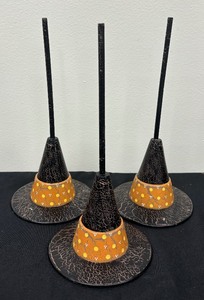 lot 64 image: Trio of Terrific Witch Hat Stands